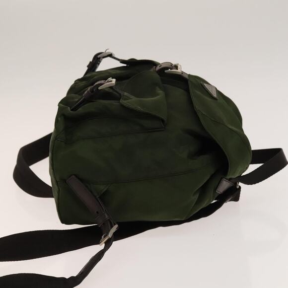 PRADA Backpack Nylon Khaki Silver - Picture 4 of 10